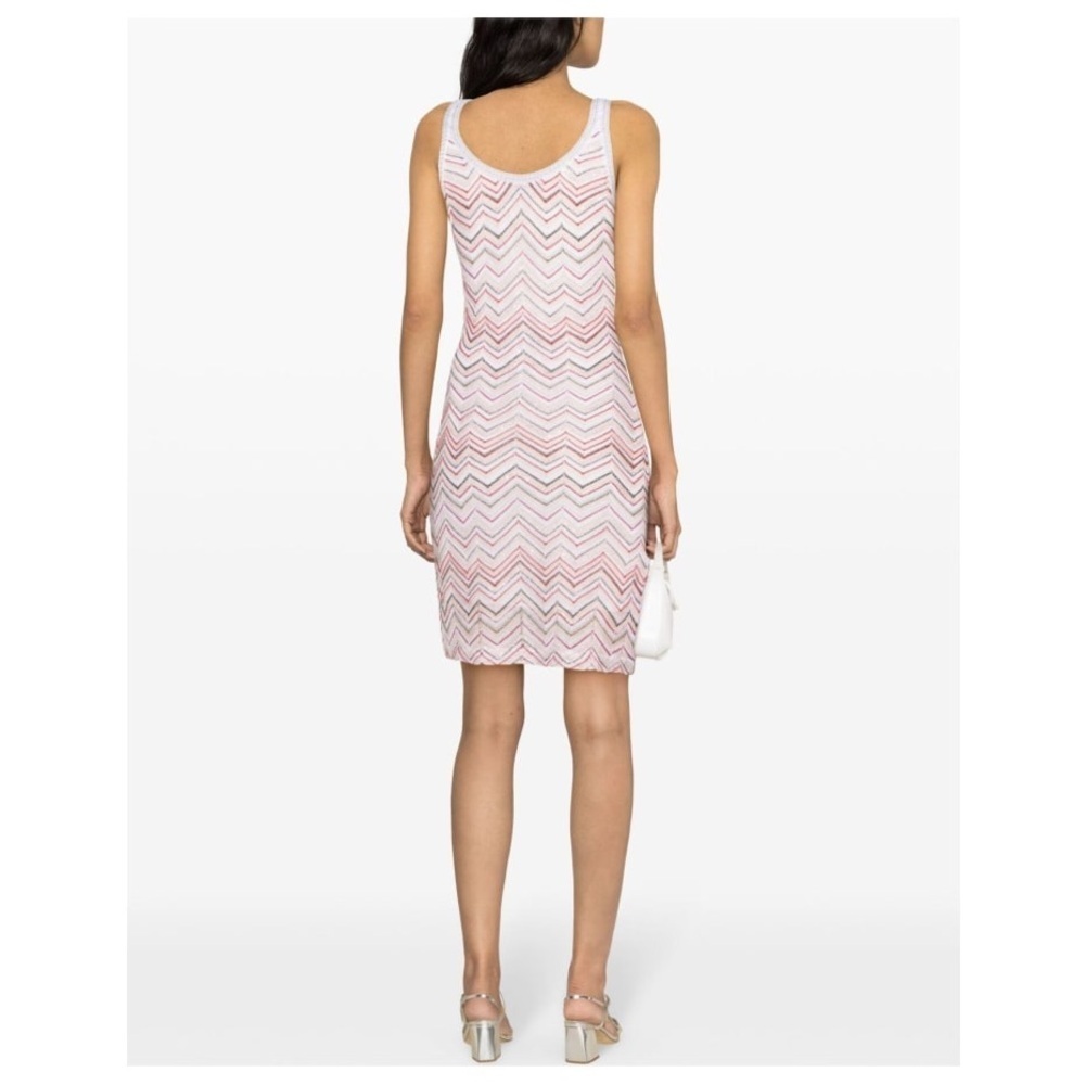 New Missoni Knit Chevron Sequin Mini Dress Tank 2025 Womens Small 40 - Picture 11 of 17